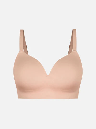 Wireless Seamless Push-Up V-neck Bra