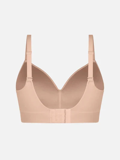 Wireless Seamless Push-Up V-neck Bra