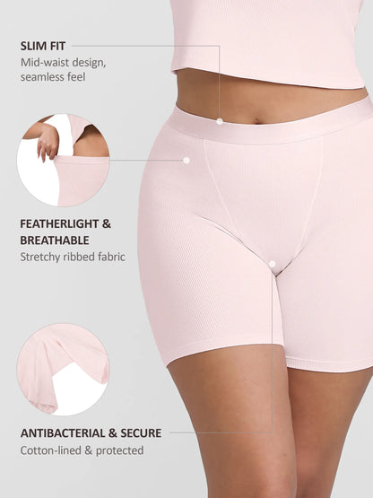 Ribbed Soft Cotton Boxer Short