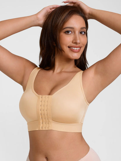Supportive Front-Closure Breathable Bra
