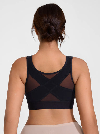 Supportive Front-Closure Breathable Bra