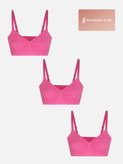 3-Pack Smooth Seamless Wireless Bra Bundle