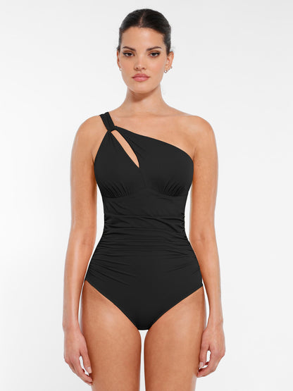 Tummy Control One Shoulder Swimsuit