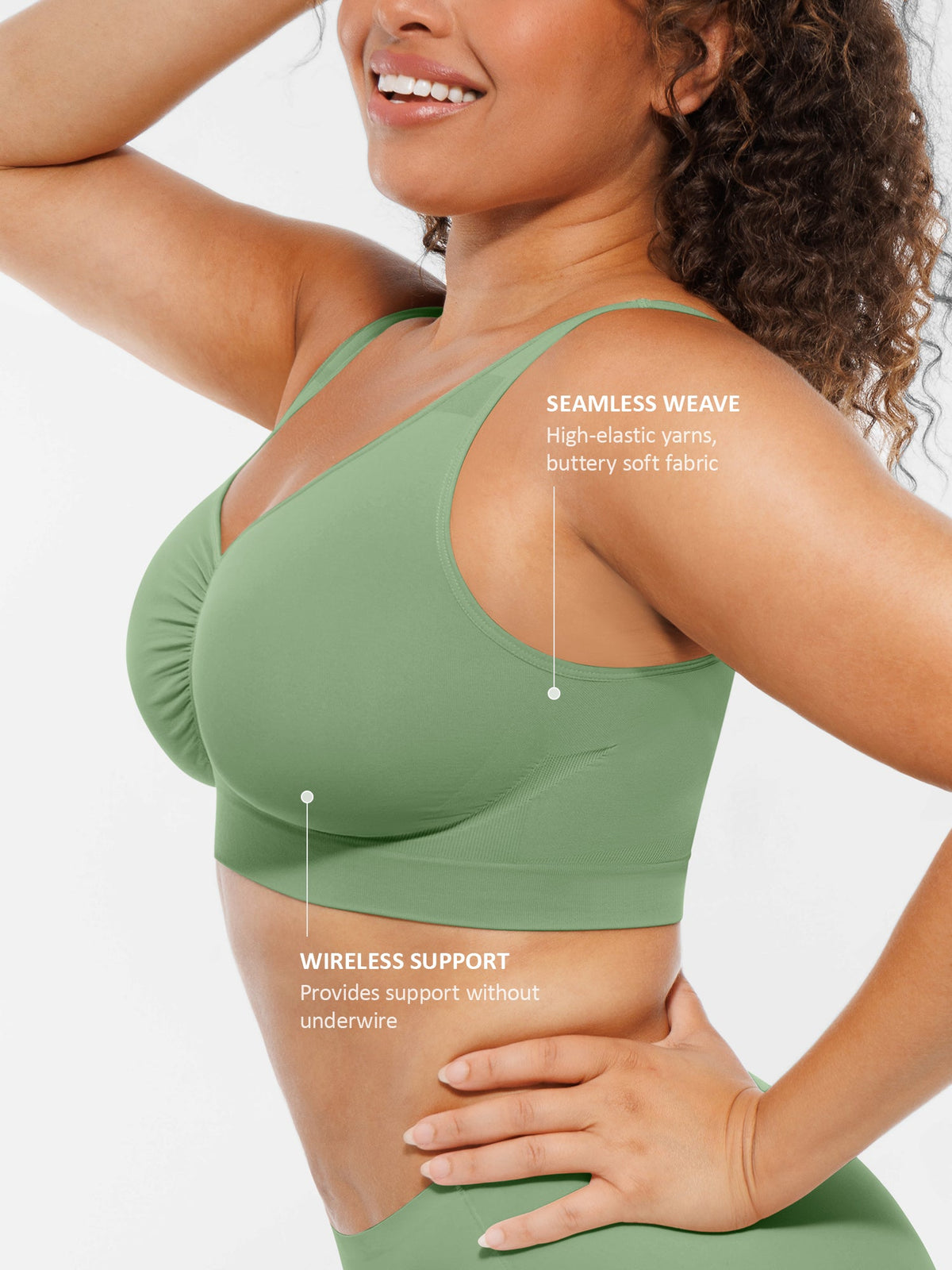 Seamless Wireless Full Coverage Bra