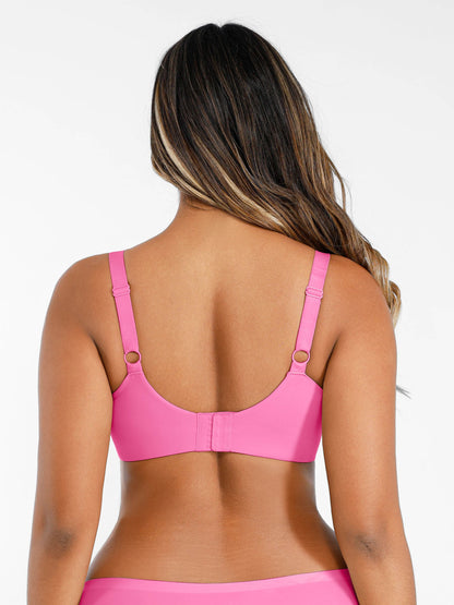 Adjustable-Strap Underwire Plunge Bra