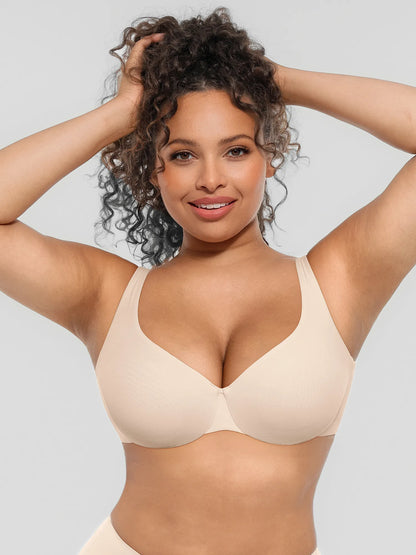 Adjustable Deep V-Neck Underwire Bra