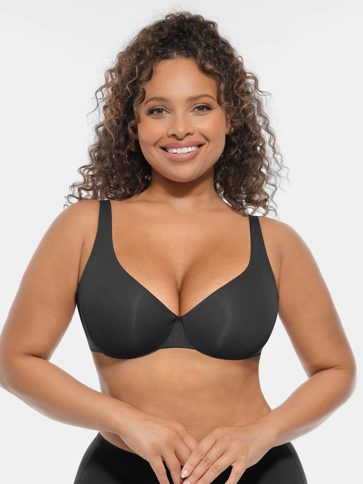 Adjustable Deep V-Neck Underwire Bra