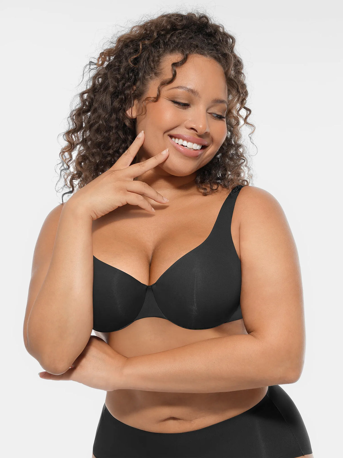 Adjustable Deep V-Neck Underwire Bra