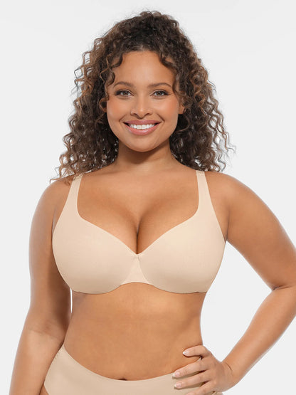 Adjustable-Strap Underwire Deep V-neck Bra Bundle