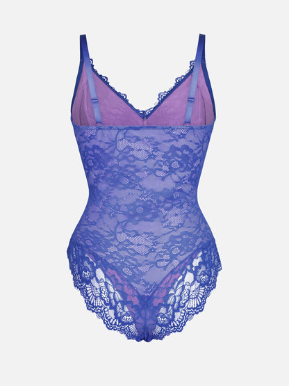 Lace V-Neck Stretch Bodysuit [BOGO]
