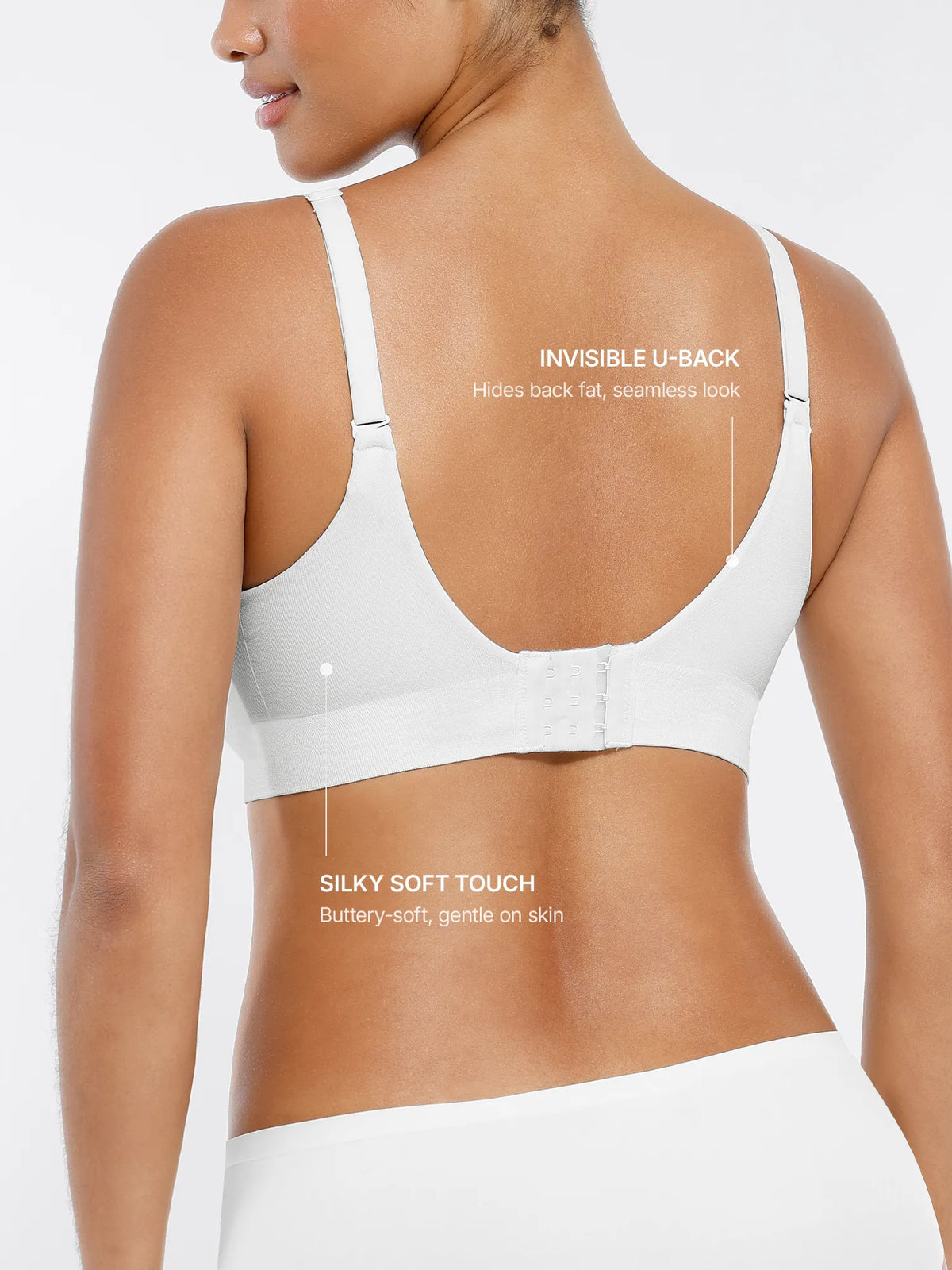 Wireless Seamless Push-Up V-neck Bra