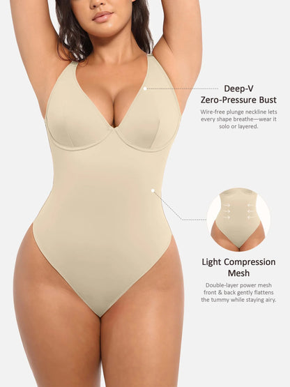V-Plunge Support Bodysuit