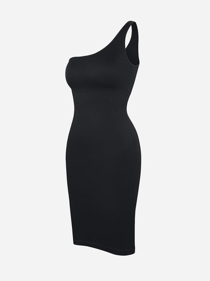 One-Shoulder Tummy Control Shaper Dress
