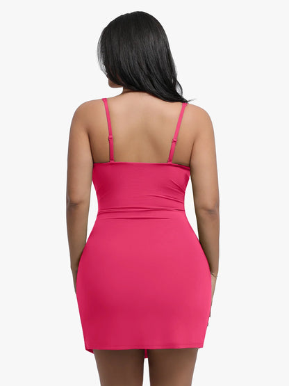 Shapewear Sculpting Side Slit Mini Dress