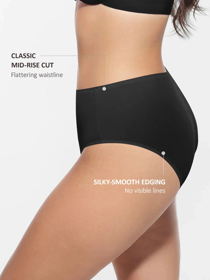 Cloud-Soft Mid-Waist Brief Panties