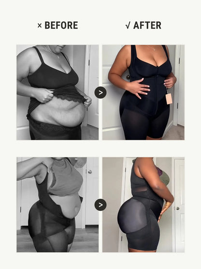 V-Shaped Shaping Lift Bodysuit & Unlined Soft Bra Bundle