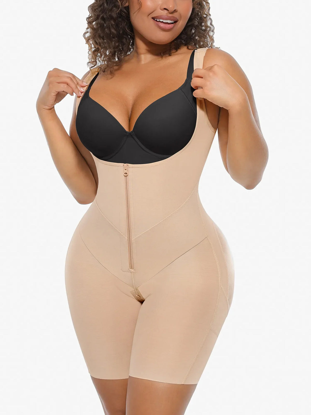 V-Shaped Shaping Lift Bodysuit & Unlined Soft Bra Bundle