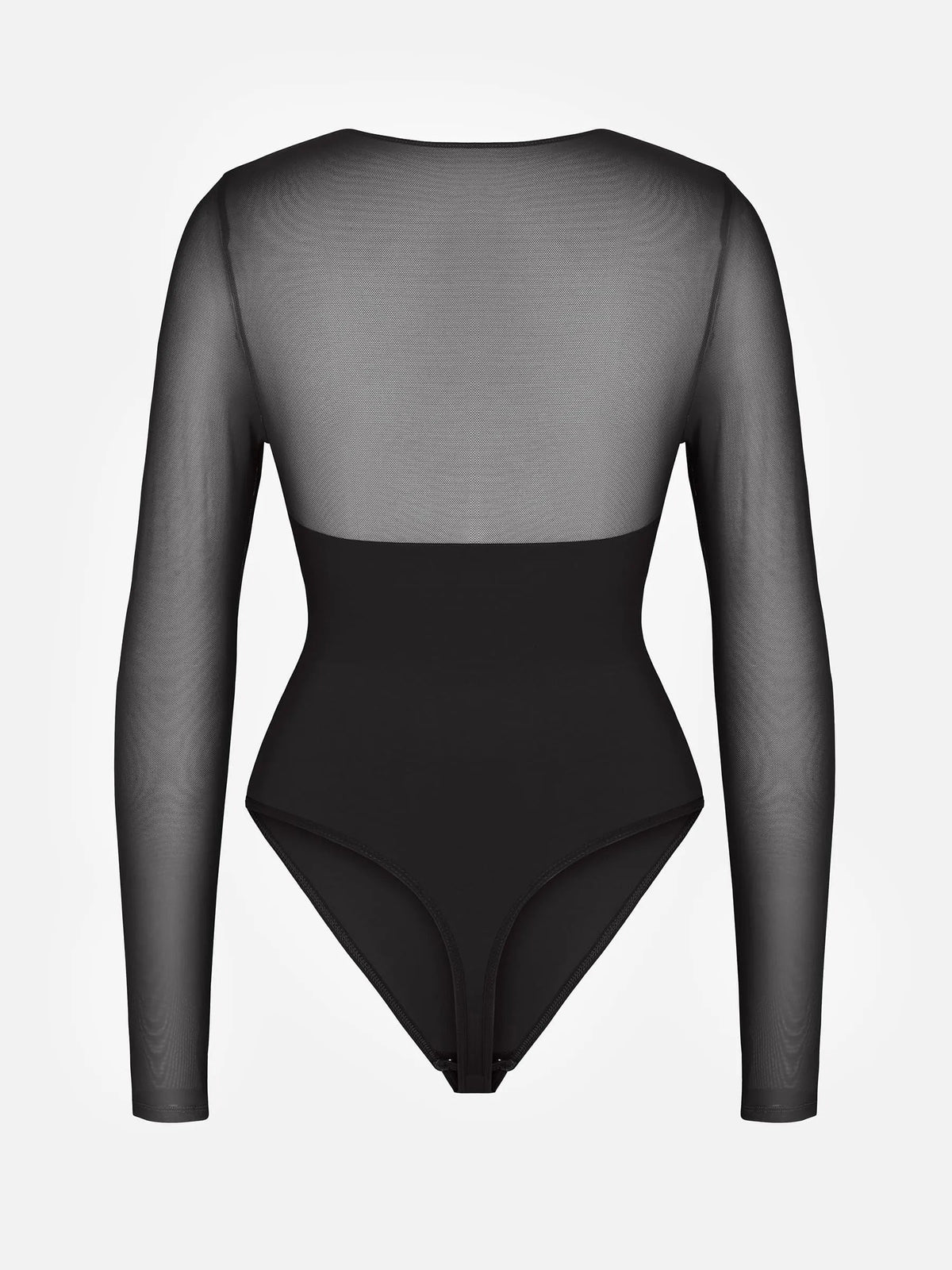 Mesh Panel V-Neck Bodysuit [BOGO]