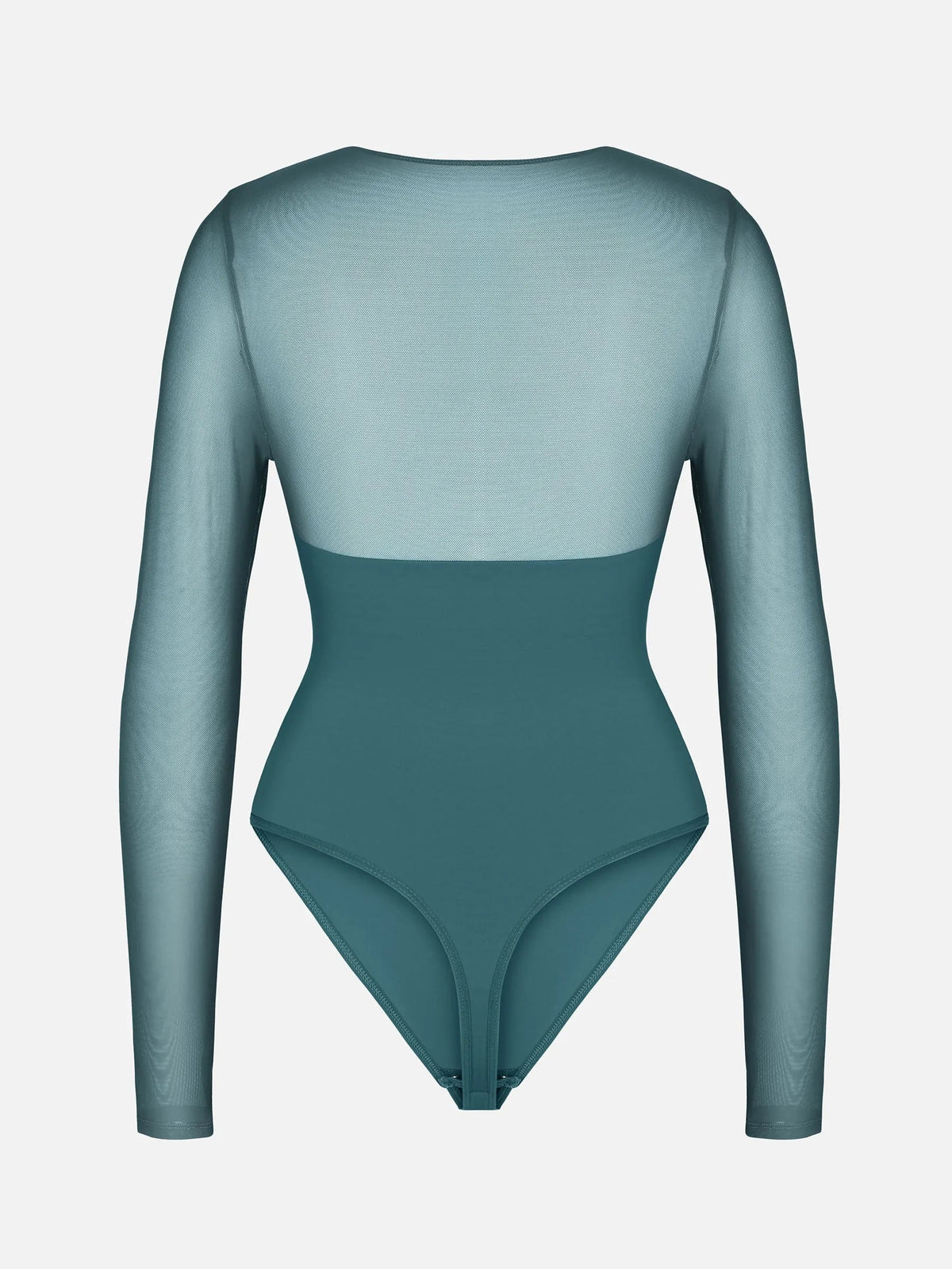 Mesh Panel V-Neck Bodysuit [BOGO]